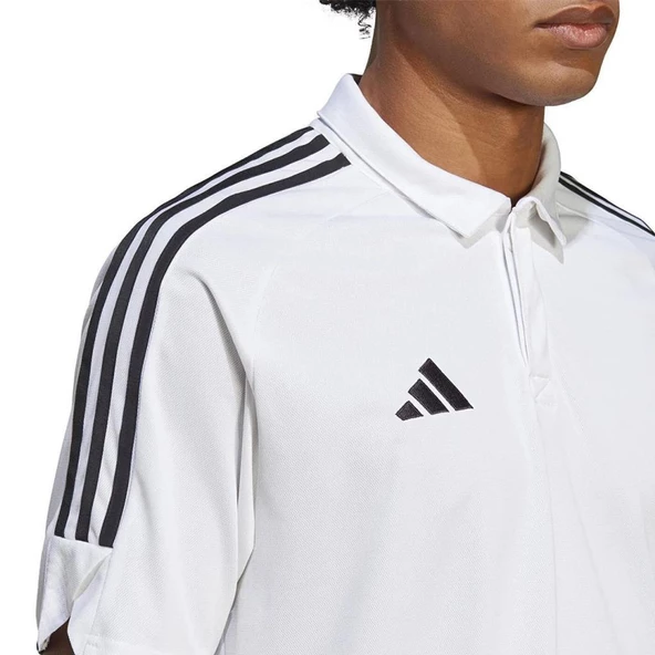 Adidas Tiro23 L Polo Erkek Spor Beyaz Tişört HS3580 - 5