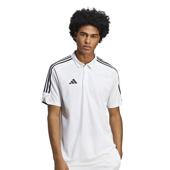 Adidas Tiro23 L Polo Erkek Spor Beyaz Tişört HS3580