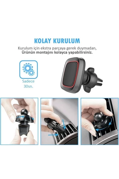 Rova AAT701 Araç Içi Manyetik Mıknatıslı Cep Telefon Tutucu - 4