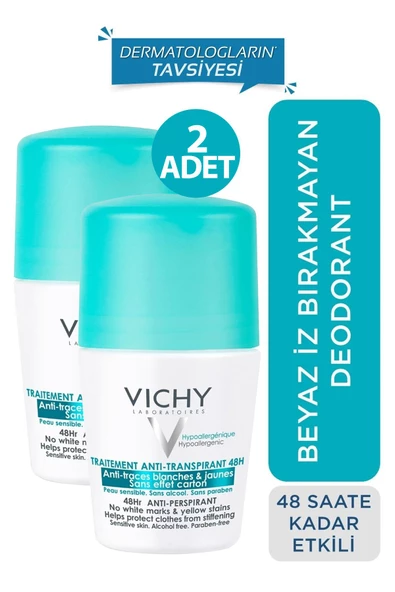 Vichy Roll-On Deodorant Terleme Karşıtı 50 ml 2 Adet