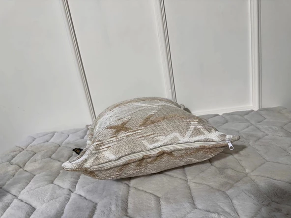 NİVEMESHOME ELYAF DOLGULU KIRLENT 45X45 MATEO 63-01 KREM-KAHVE - 2