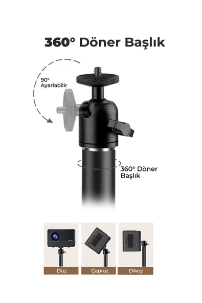 Havit PA305 Ayaklı Projeksiyon Tripod 90 - 135cm Ayarlanabilir Yükseklik Karbon Çelik - 4