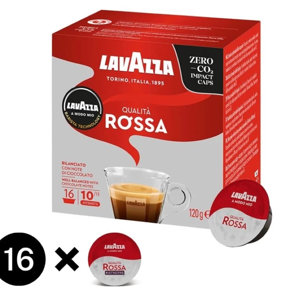 Lavazza A Modo Mio Qualita Rossa Kapsül Kahve 16'lı 8000070088436