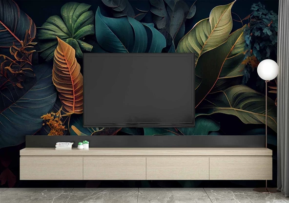 Botanik bahçe yaprak temalı Duvar Kağıdı Baskı - Resim 3