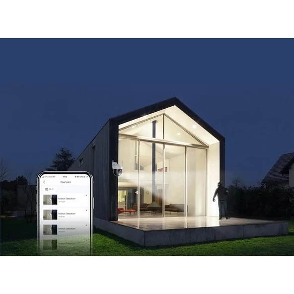 TENDA 2MP CH3 Kablosuz Outdoor Pan/Tilt IP Kamera - Resim 8