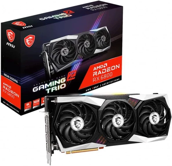 MSI RX 6800 Gaming Z Trio 16G 256 Bit GDDR6 16 GB Ekran Kartı-TEŞHİR
