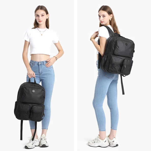 Gumi Kumaş Smart Bags Uniseks Büyük Boy Sırt Çantası 8761 - 7