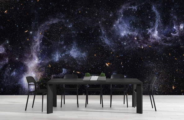 Galaksi Yıldızlar Manzaralı Duvar Kağıdı Baskı - Resim 5