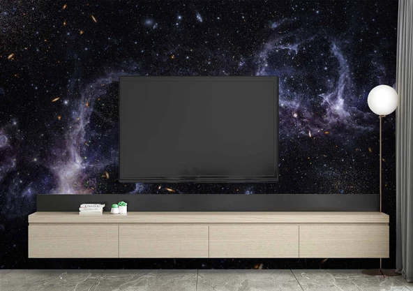 Galaksi Yıldızlar Manzaralı Duvar Kağıdı Baskı - Resim 3