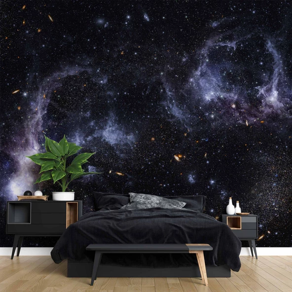 Galaksi Yıldızlar Manzaralı Duvar Kağıdı Baskı - Resim 2