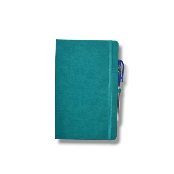 Tarihsiz 13x21 Turkuaz Çizgili Defter ivory Kağıt