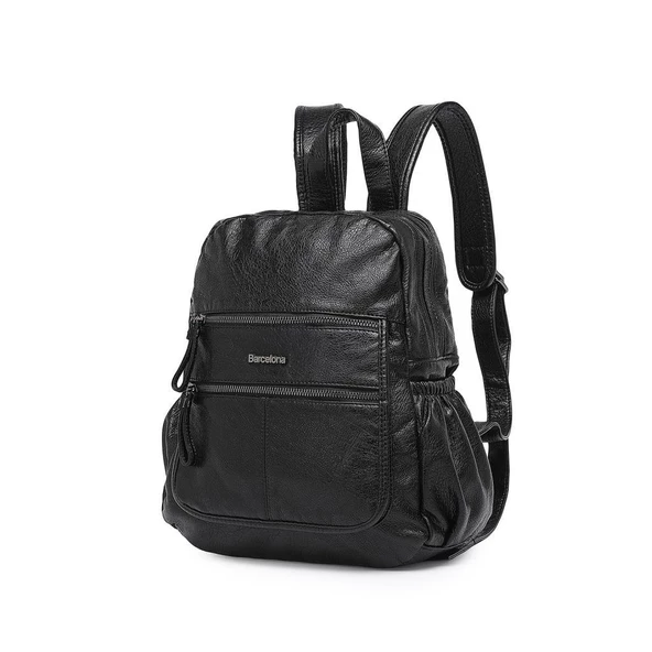 Yıkama Deri Sırt Askılı Kadın Çantası 21-K Barcelona 1902 - 12