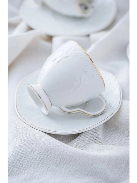 Acar SYT5714 Desenli Porselen Kahve Fincanı Takımı 6'lı - Resim 3