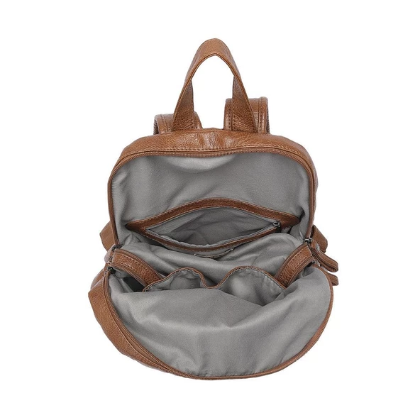 Yıkama Deri Sırt Askılı Kadın Çantası 21-K Barcelona 1902 - 7