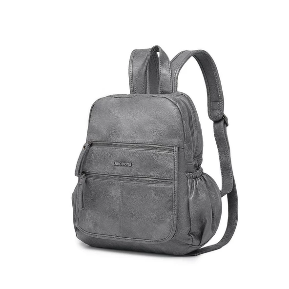 Yıkama Deri Sırt Askılı Kadın Çantası 21-K Barcelona 1902 - 3