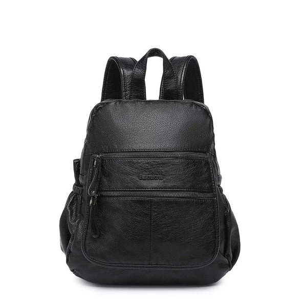 Yıkama Deri Sırt Askılı Kadın Çantası 21-K Barcelona 1902 - 10