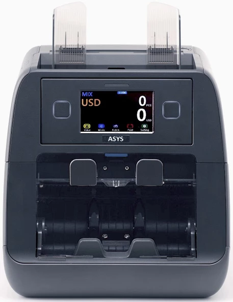 ASYS Apollo 11 40 Ülke Para Birimli Hijyen Kapaklı Profesyonel Para Sayma Makinesi - 3