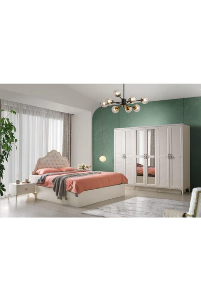 Atina Gardırop-mdf-aytaşı-230x58x210cm-6 Kapak-aynalı Kapak-ücretsiz Nakliye Ve Montaj - 5