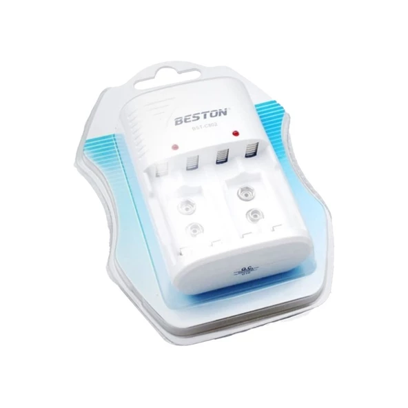 Beston BST-C802  Pil Şarj Cihazı AA AAA  9 Volt Pil Şarj Cihazı 4 Lü Şarj Aleti - 2
