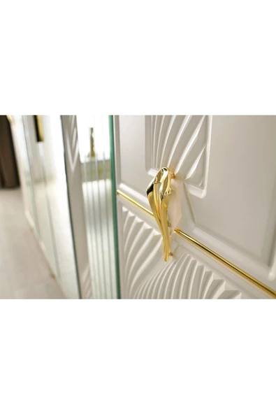 Bükreş Gardırop-mdf-aytaşı-230x58x210cm-6 Kapak-aynalı Kapak-ücretsiz Nakliye Ve Montaj - 4