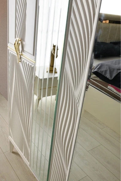 Bükreş Gardırop-mdf-aytaşı-230x58x210cm-6 Kapak-aynalı Kapak-ücretsiz Nakliye Ve Montaj - 3