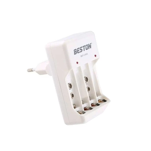 Beston BST-C802  Pil Şarj Cihazı AA AAA  9 Volt Pil Şarj Cihazı 4 Lü Şarj Aleti - 1