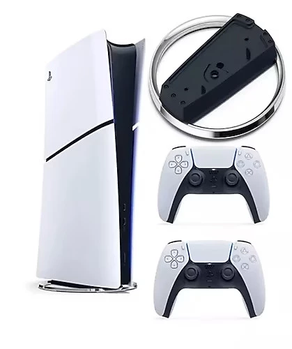 Sony Playstation 5 Slim Dijital + 2. DualSense Ps5 Kol+ Vertical Stand Dikey Ayak Beyaz