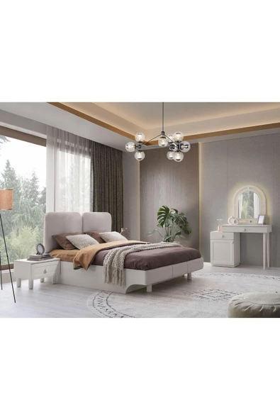Ücretsiz Montaj-%100 MDF-Aytaşı-Bohem Roman Yatak Odası Takımı-Bazasız - 3
