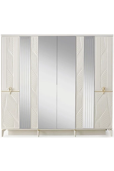 Bükreş Yatak Odası-mdf-aytaşı-6 Kapaklı Ve Aynalı-bazasız Traversli-ücretsiz Nakliye Ve Montaj - 7