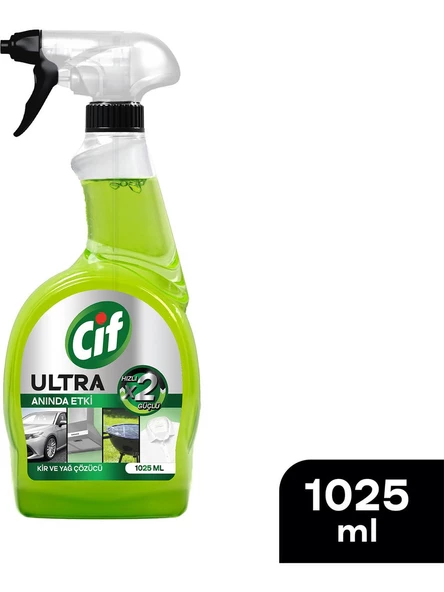 Cif Ultra Anında Etki Kir Ve Yağ Çözücü 1025 ml X2 Mikrofiber Bez Hediye - Resim 4