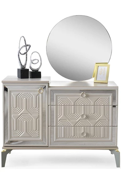 Dresden Yatak Odası-mdf-kum Beji-6 Kapaklı Ve Aynalı-bazasız Traversli-ücretsiz Nakliye Ve Montaj - 6