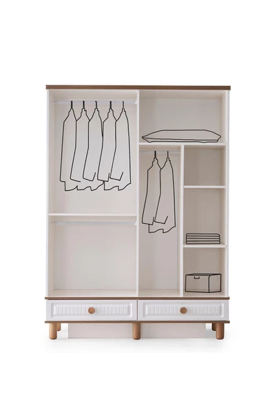 %100 MDF-Aytaşı-Bohem Craft Genç Odası Takımı-Bazasız - 7