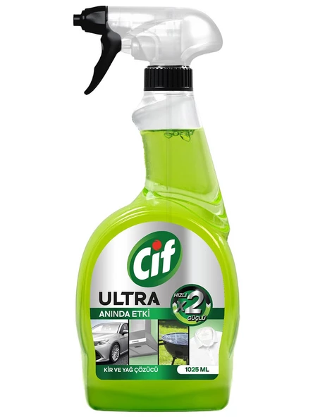 Cif Ultra Anında Etki Kir Ve Yağ Çözücü 1025 ml X4 Mikrofiber Bez Hediye - 2