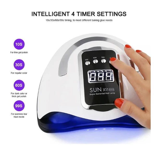 Fontenay SUN X11 Uv Led Tırnak Kurutucu 280 Watt 66 Led Protez Tırnak Kalıcı Oje Kurutma Makinası - 3