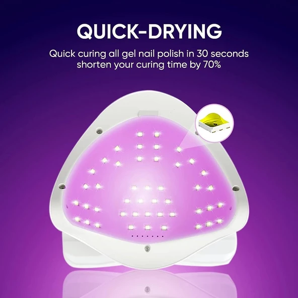 Fontenay SUN X15 Uv Led Tırnak Kurutucu 280 Watt 66 Led Protez Tırnak Kalıcı Oje Kurutma Makinası - 5