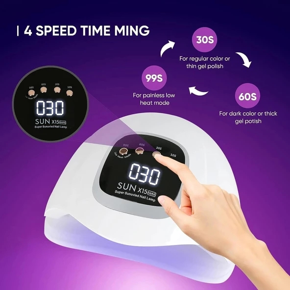 Fontenay SUN X15 Uv Led Tırnak Kurutucu 280 Watt 66 Led Protez Tırnak Kalıcı Oje Kurutma Makinası - 3