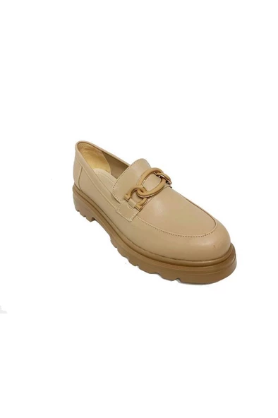 Fancy 113-24  Deri Loafer Tokalı Kadın Ayakkabı - 4