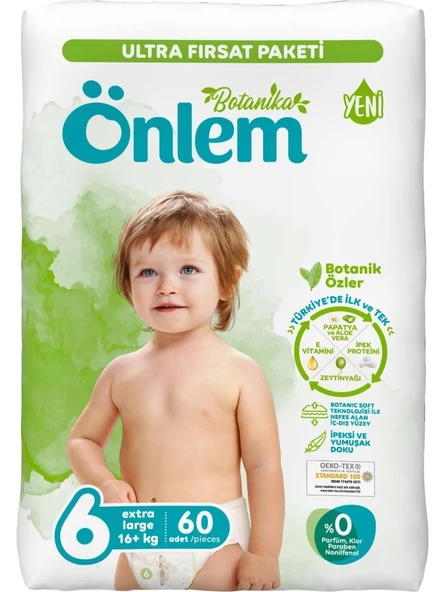 Önlem Bebek Bezi Botanika Ultra Fırsat Pk Beden:6 (16+Kg) Extra Large 60 Lı