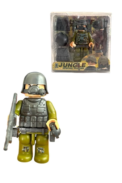 Özel Kuvvetler JUNGLE SPECİAL FORCES Sök-Tak Mini Asker Figür Seti 8 CM Minifigür