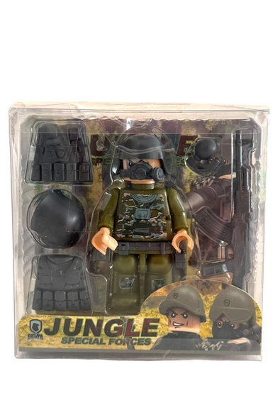 Özel Kuvvetler JUNGLE SPECİAL FORCES Sök-Tak Mini Asker Figür Seti 8 CM Minifigür - 5