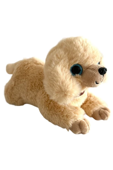 Havlayan Sevimli Peluş Köpek 25 Cm Yatan Köpek Peluş - 6