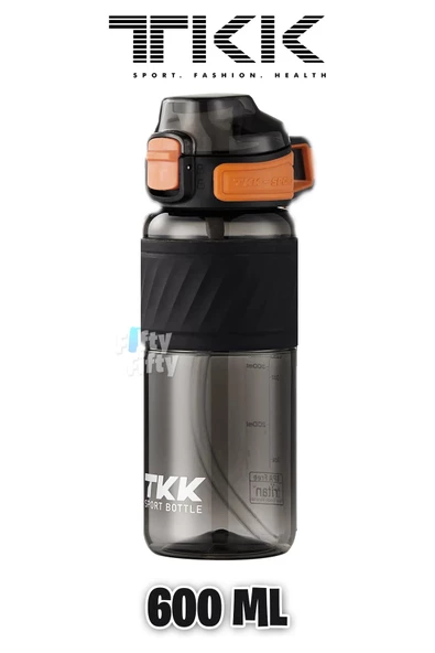 TKK 600 ML Çift Kullanım Pipetli/Rahat içim Bpa İçermeyen Taşıma Kulplu Tritan Su Matarası FFTKK1025-600ML - 10
