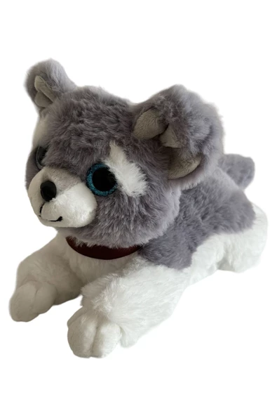 Havlayan Sevimli Peluş Köpek 25 Cm Yatan Köpek Peluş - Resim 3