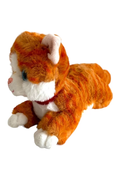 Sesli Yatan Miyavlayan 25 cm Peluş Kedi Oyuncak - 9