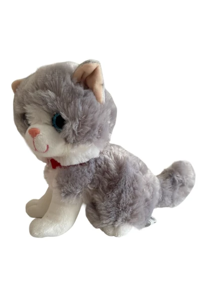 Sesli Ayakta Miyavlayan 28 cm Peluş Kedi Oyuncak - Resim 3