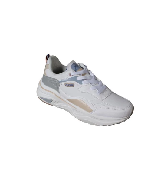KİNETİX Kadın Siyah Beyaz Kalın Taban Sneaker Yürüyüş Günlük Spor Ayakkabı - 6