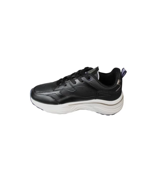 KİNETİX Kadın Siyah Beyaz Kalın Taban Sneaker Yürüyüş Günlük Spor Ayakkabı - 3