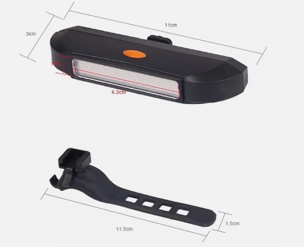 BİSİKLET ÖN FAR & POLİS ARKA FLAŞÖR SET HALİNDE - 4