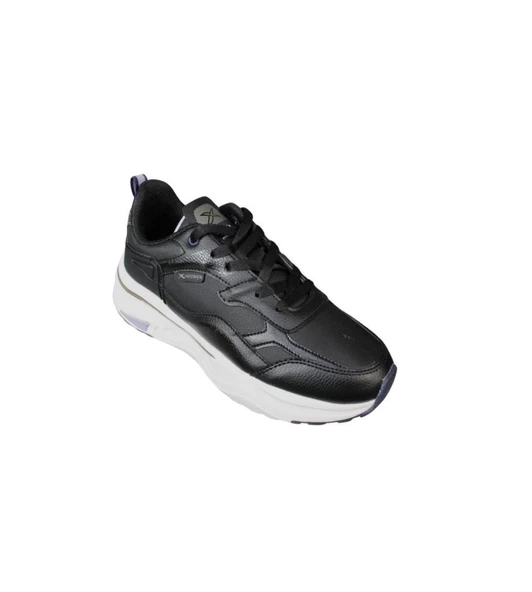 KİNETİX Kadın Siyah Beyaz Kalın Taban Sneaker Yürüyüş Günlük Spor Ayakkabı