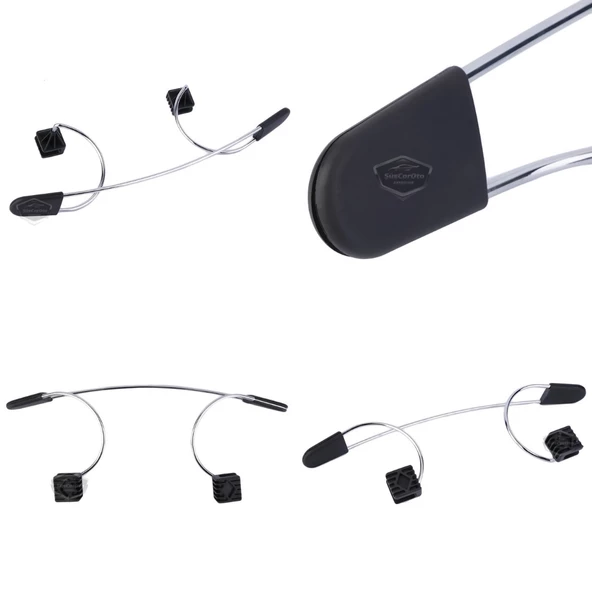 Oto Koltuk Arkası Elbise Askılığı Ceket Askısı Krom Metal Araç İçi Askılık Kaydırmaz Yüzeyli Kıyafet Askısı - 10